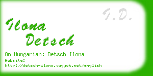 ilona detsch business card